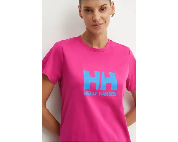 Helly Hansen tricou din bumbac femei, culoarea roz