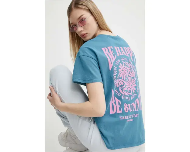 Protest tricou din bumbac Prtxue femei, culoarea verde, 1610943