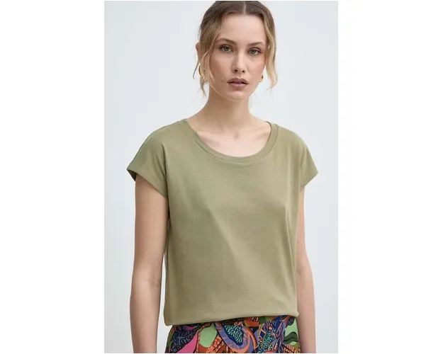MAX&Co. tricou din bumbac femei, culoarea verde, 2416941014200 2416940000000