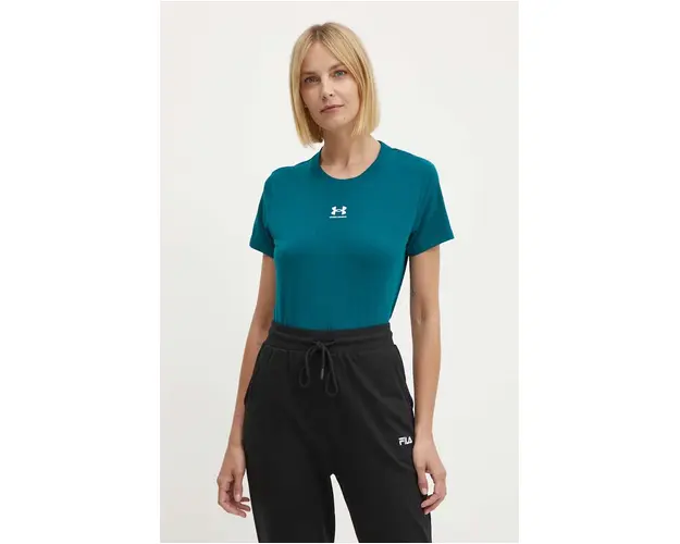 Under Armour tricou femei, culoarea verde