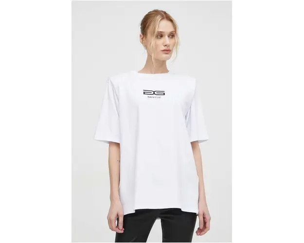 Gestuz tricou femei, culoarea alb 10908950