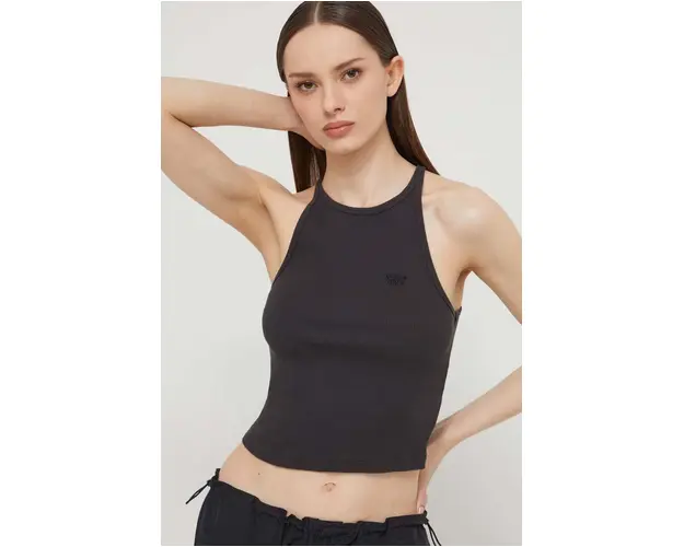 Superdry top din bumbac culoarea gri