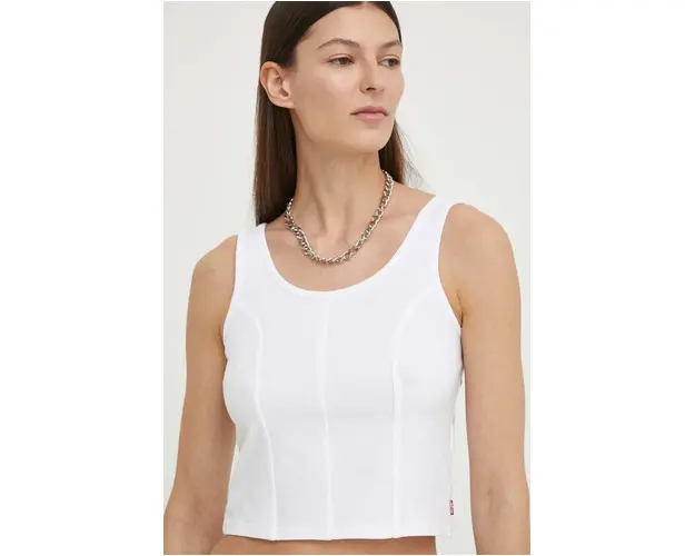 Levi's top femei, culoarea alb