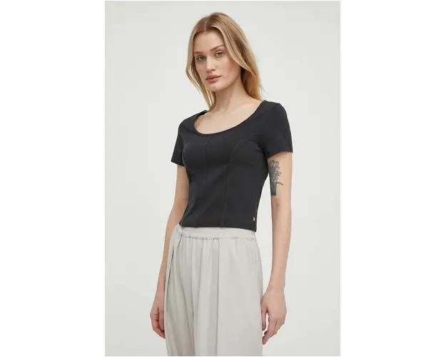 Levi's tricou femei, culoarea negru