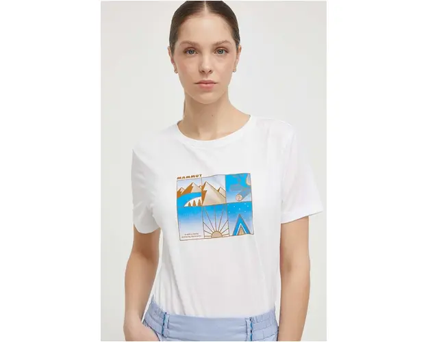 Mammut tricou femei, culoarea alb