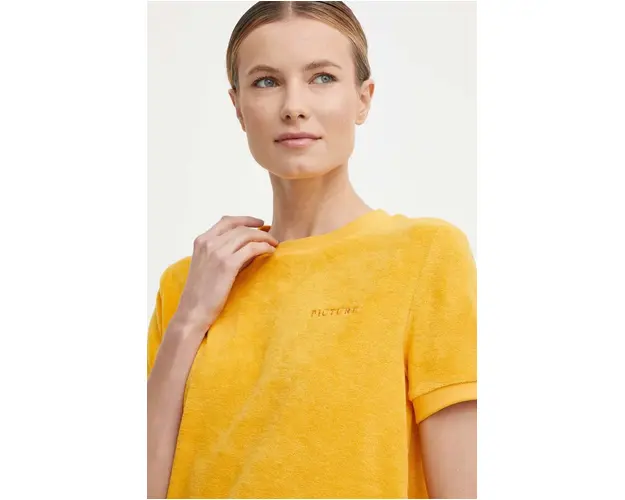 Picture tricou Carrella femei, culoarea galben, WTS427