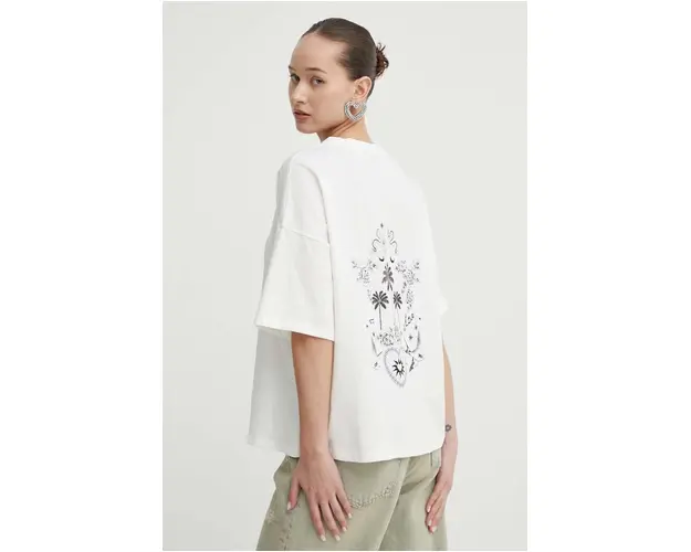 Never Fully Dressed tricou din bumbac femei, culoarea alb