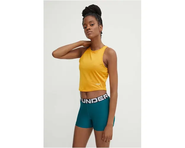 Casall top de antrenament Laser Mesh culoarea portocaliu