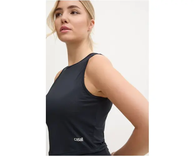 Casall top de antrenament Laser Mesh culoarea negru