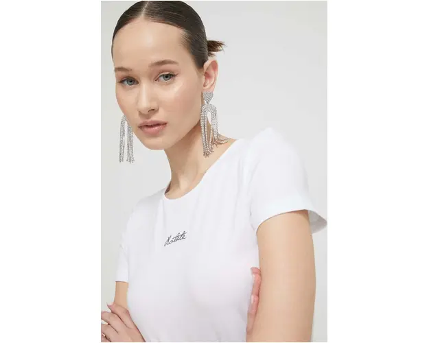 Rotate tricou femei, culoarea alb