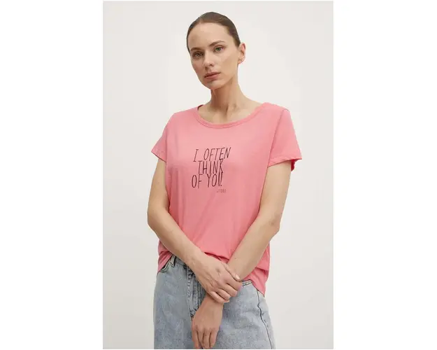 Marc O'Polo tricou din bumbac femei, culoarea roz, 404206751431