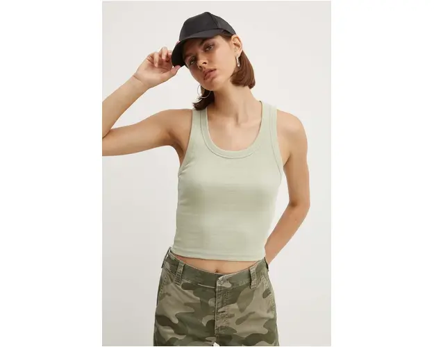 Hollister Co. top femei, culoarea verde