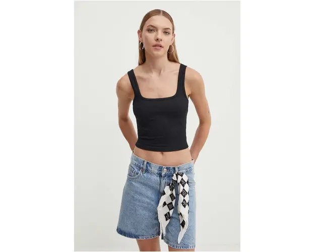 Hollister Co. top femei, culoarea negru