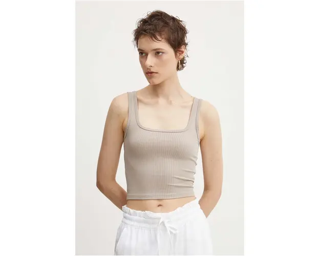 Hollister Co. top femei, culoarea bej