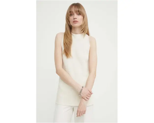 Bruuns Bazaar top GallberryBBDevika knit femei, culoarea bej, BBW3924