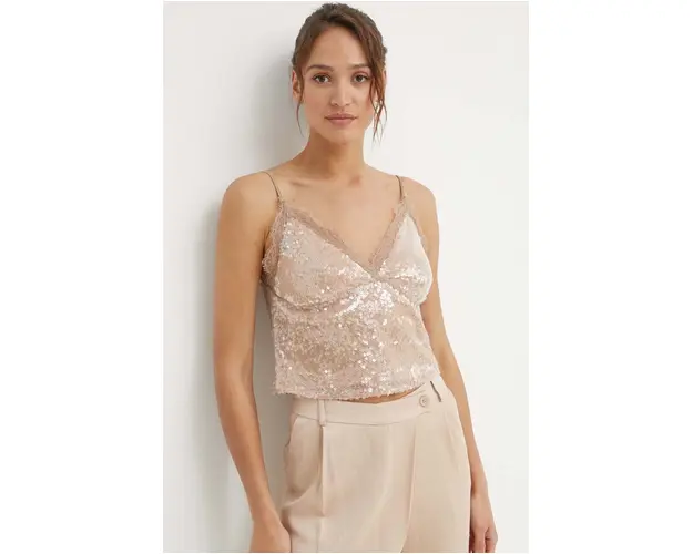 Sisley bluza culoarea bej, neted, 54OBLH01B