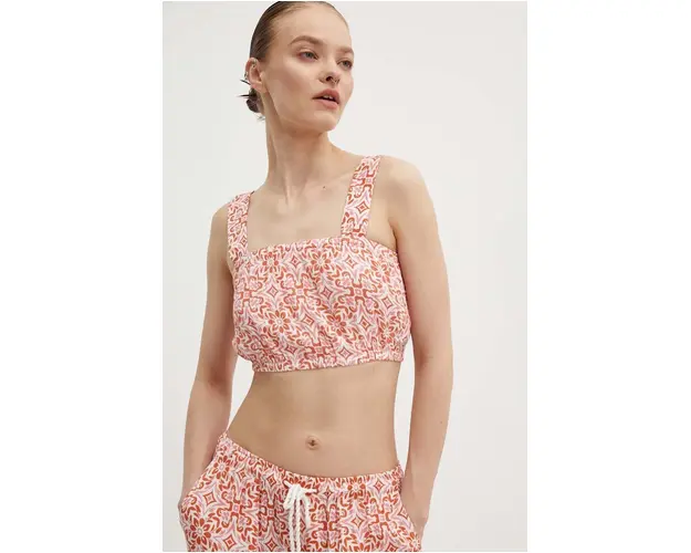 Roxy top VILLA WOVEN femei, culoarea portocaliu, ERJWT03623