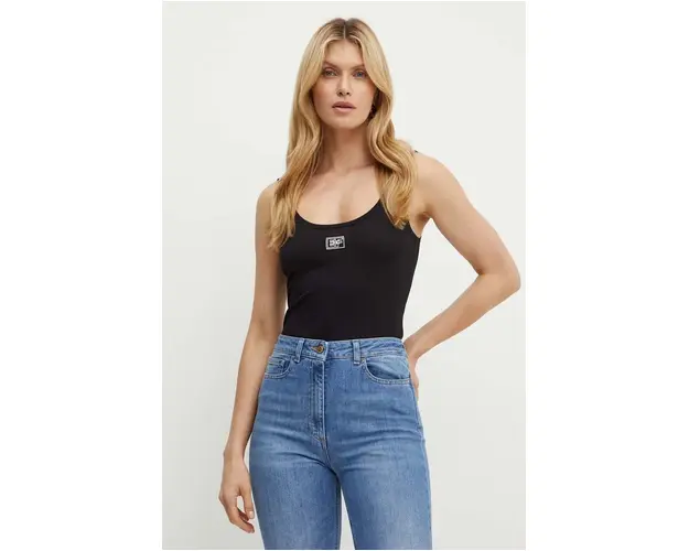 Elisabetta Franchi top femei, culoarea negru, TK20B42E2 NORBLIN