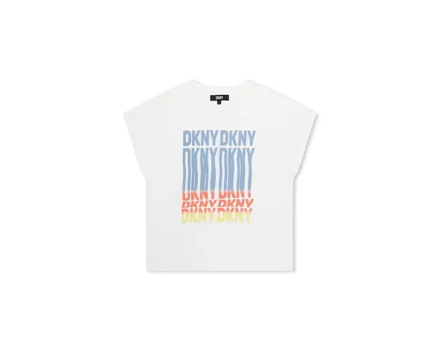 Dkny tricou copii culoarea alb