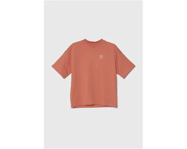 adidas Originals tricou de bumbac pentru copii culoarea portocaliu