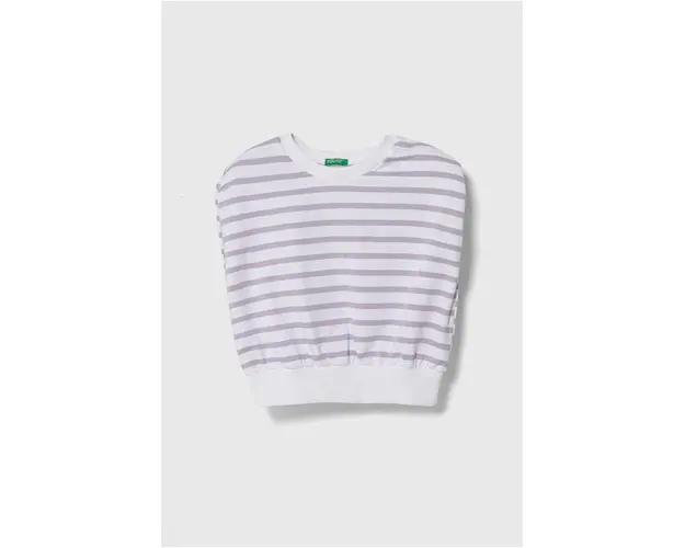 United Colors of Benetton top din bumbac pentru copii culoarea violet
