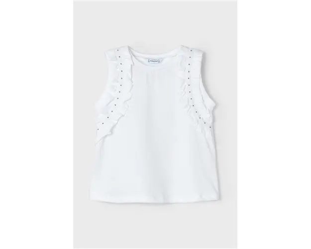 Mayoral top din bumbac pentru copii culoarea alb