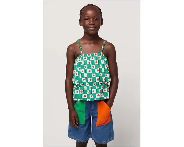 Bobo Choses top din bumbac pentru copii culoarea verde