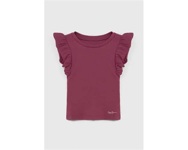 Pepe Jeans tricou copii QUANISE culoarea violet