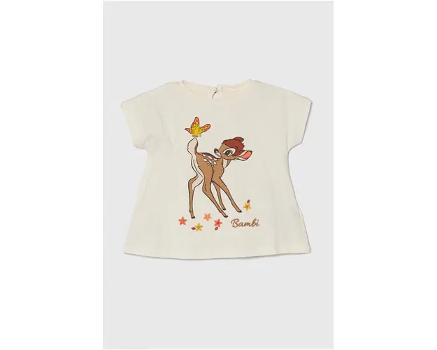 zippy tricou din bumbac pentru bebelusi x Disney culoarea bej