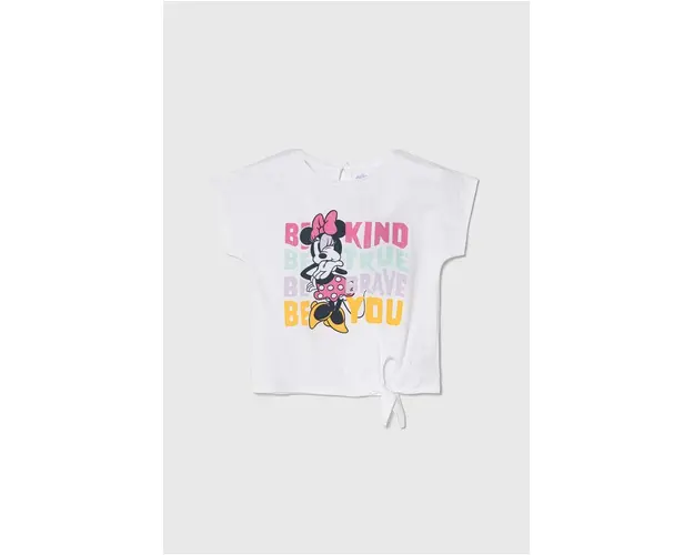 zippy tricou de bumbac pentru copii x Disney culoarea alb