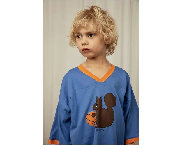 Mini Rodini tricou de bumbac pentru copii Squirrel cu imprimeu