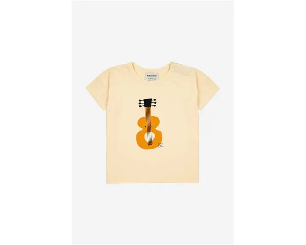 Bobo Choses tricou de bumbac pentru copii culoarea galben, cu imprimeu