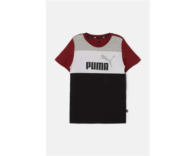 Puma tricou de bumbac pentru copii ESS BLOCK B culoarea negru, modelator
