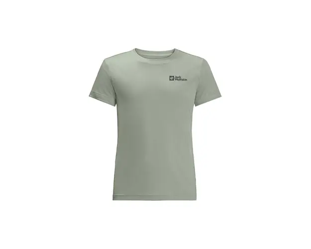 Jack Wolfskin tricou copii ACTIVE SOLID culoarea verde, neted