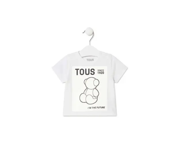 Tous tricou de bumbac pentru copii culoarea alb, cu imprimeu