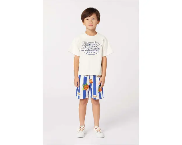 Kenzo Kids tricou de bumbac pentru copii culoarea bej, cu imprimeu