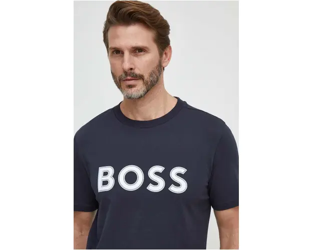 BOSS Green tricou din bumbac barbati, cu imprimeu 50506344
