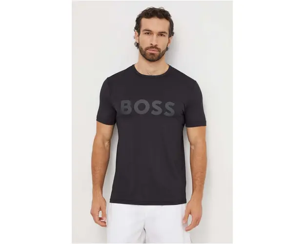 BOSS Green tricou barbati, culoarea negru, cu imprimeu 50506366