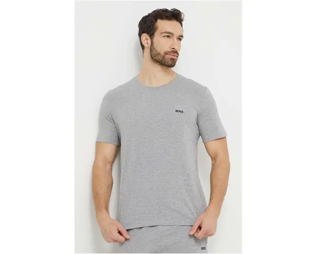 BOSS tricou barbati, culoarea gri, uni 50515391