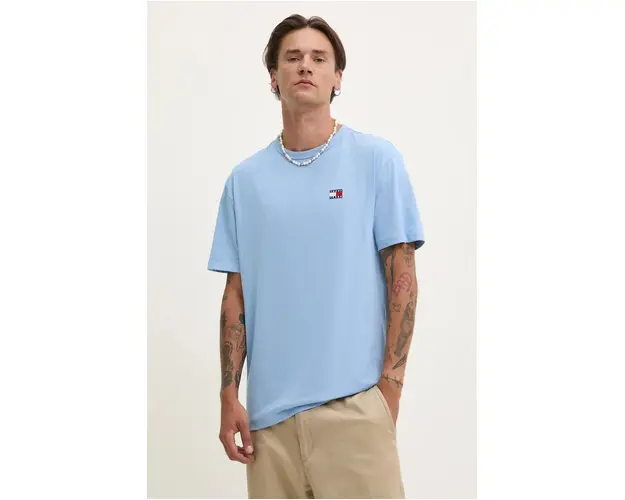 Tommy Jeans tricou din bumbac barbati, neted, DM0DM17995