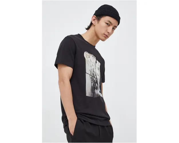 G-Star Raw tricou din bumbac barbati, culoarea negru, cu imprimeu