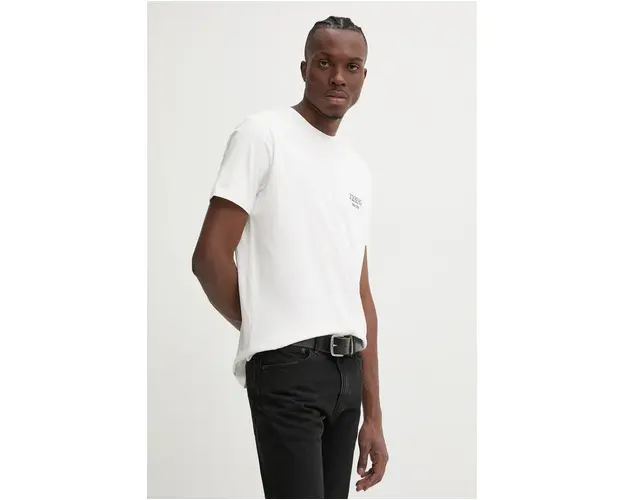 Iceberg tricou din bumbac barbati, culoarea alb, cu imprimeu