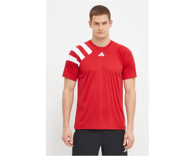 adidas Performance tricou de antrenament Fortore 23 culoarea rosu, cu imprimeu HY0571