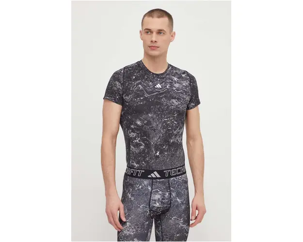 adidas Performance tricou de antrenament Techfit culoarea negru, cu model IL7344