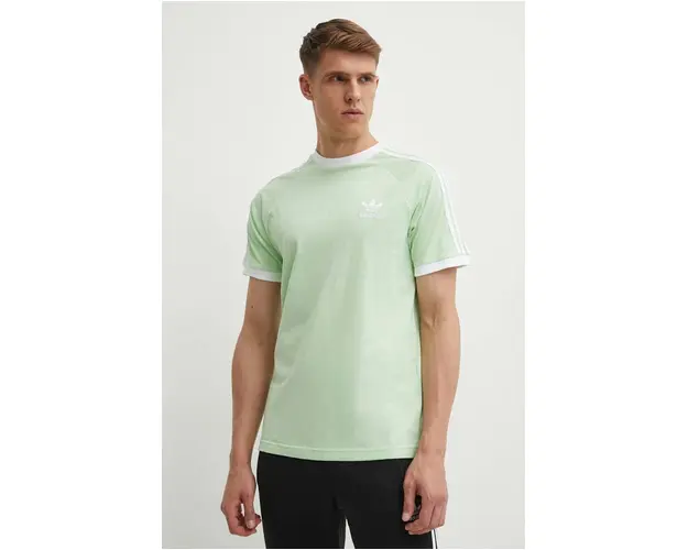 adidas Originals tricou din bumbac barbati, culoarea verde, cu imprimeu, IM9391