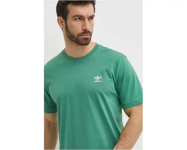 adidas Originals tricou din bumbac barbati, culoarea verde, neted, IN0671