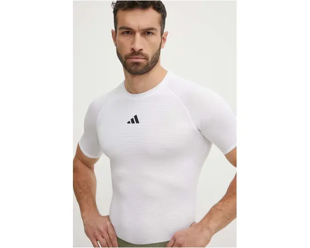 adidas Performance tricou de ciclism culoarea alb, neted, IP9959