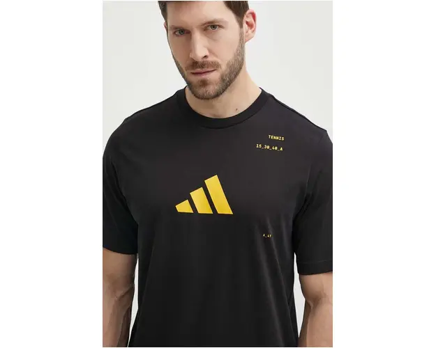 adidas Performance tricou de antrenament culoarea negru, cu imprimeu, IS2409