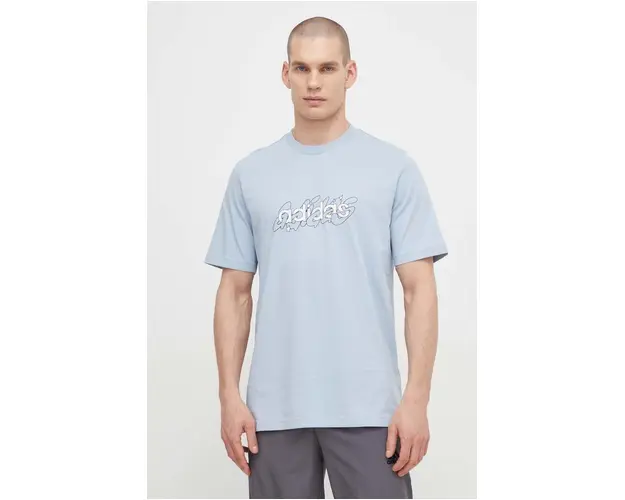 adidas tricou din bumbac barbati, cu imprimeu IS2867