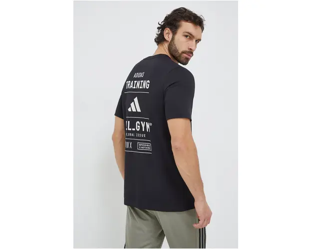 adidas Performance tricou de antrenament culoarea negru, cu imprimeu IT1497